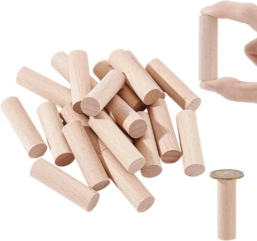 Vista 15 de NBEADS 100 piezas de 40 mm de piezas de madera sin terminar en forma de anillo, adornos circulares blancos antiguos anillos de unión de madera