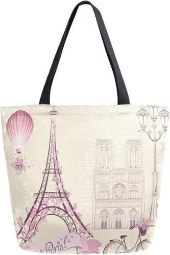 Vista 18 de Bolsa de comestibles de lona de cereza japonesa Bolso de libro casual de hombro