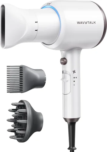 Vista 11 de Secador de pelo Wavytalk con difusor, secador iónico Blown Away para cabello rizado con peine, secador de 1875 W de secado rápido con tecnología
