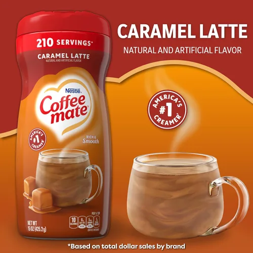 Vista 5 de Nestle Coffee Mate - Crema de café con leche de caramelo salado, paquete de 6 (15 onzas)