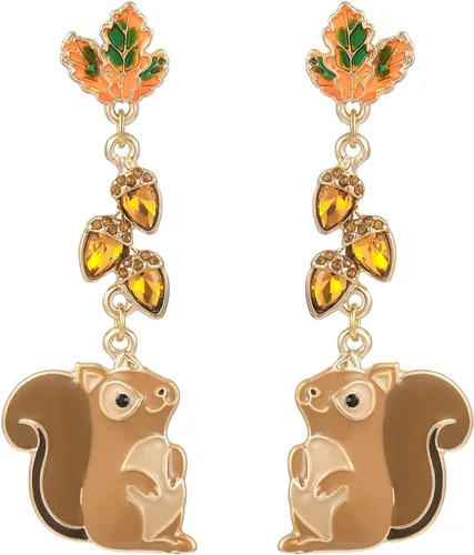 Vista 11 de Madison Tyler Thanksgiving Earrings for Women Cute Fall Pumpkin Jewelry Hoguera-Small