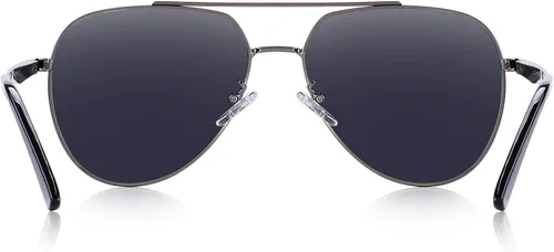 Vista 4 de Gafas de sol polarizadas para hombre de OLIEYE con marco de metal y lentes HD