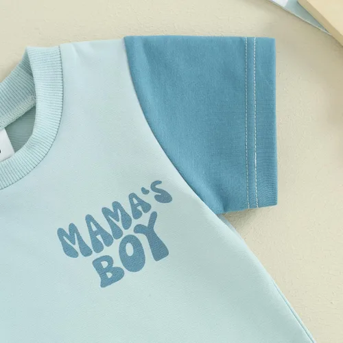 Vista 4 de Twopumpkin Verano Niño Niño Ropa de Bebé Camisetas de Manga Corta Top Y Pantalones Cortos Infantil Traje Neutral 6 9 12 18 24 Meses 2t