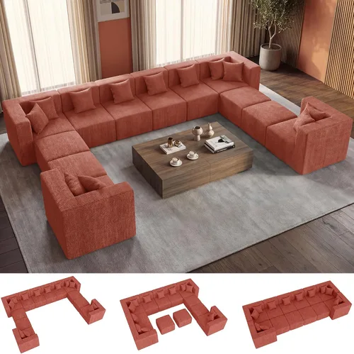 Vista 53 de MONVANE Sofá cama convertible de 55.5 pulgadas, sofá cama 2 en 1 sin hueso con bolsillo de almacenamiento, cómodo sofá de asiento profundo