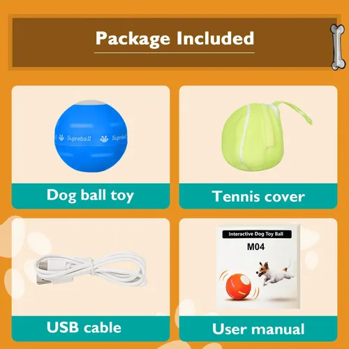 Vista 8 de PetDroid - Juguetes interactivos para perros, bola para perros, [nuevamente actualizado] juguetes duraderos que ruedan automáticamente y se activan