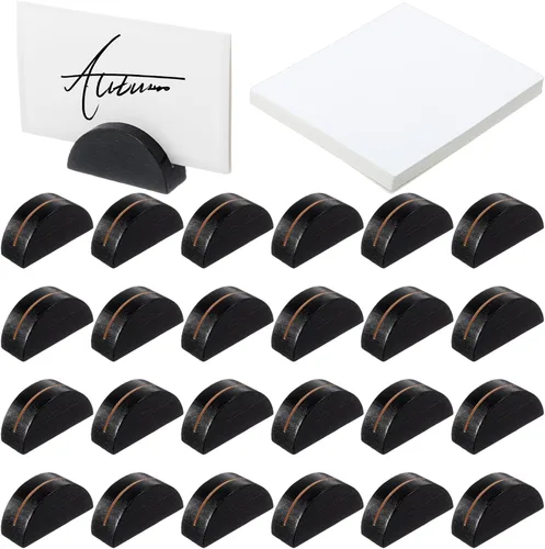 Vista 8 de Colingmill 24 soportes de madera para números de mesa con tarjetas