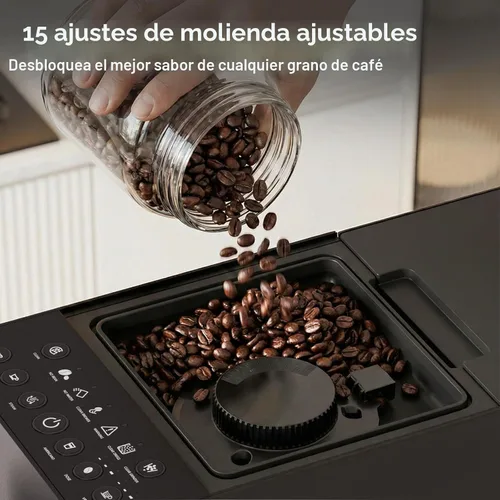 Vista 4 de COWSAR Máquina de café expreso automática de 20 bar con molinillo y espumador de leche manual, máquina de café expreso profesional con controles