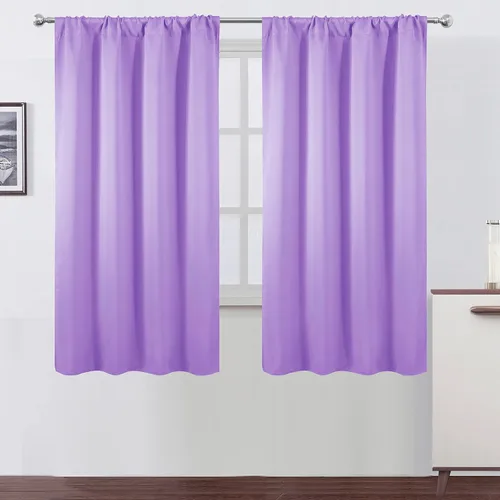 Vista 122 de LEMOMO Cortinas opacas de 42 x 54 pulgadas, juego de 2 paneles de cortinas con aislamiento térmico para oscurecer la habitación