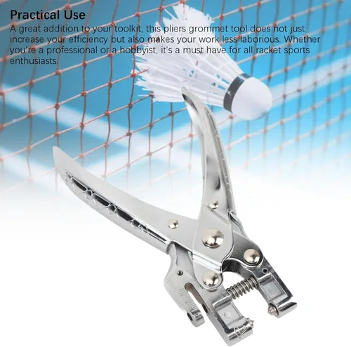 Vista 4 de Alicates de cuerda de raqueta de bádminton, acero de eficiencia mejorada, mango ergonómico, alicates de ojal, herramienta de encordado de tenis