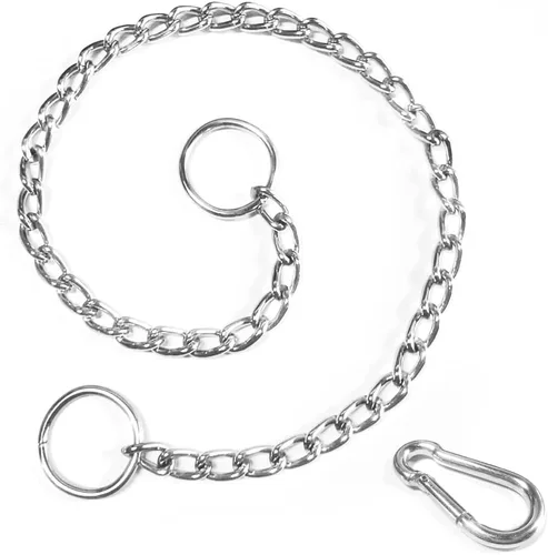 Vista 2 de YuCool Paquete de 2 collares de cadena para perros, collares de estrangulamiento de metal resistente, collar de entrenamiento de mascotas de acero