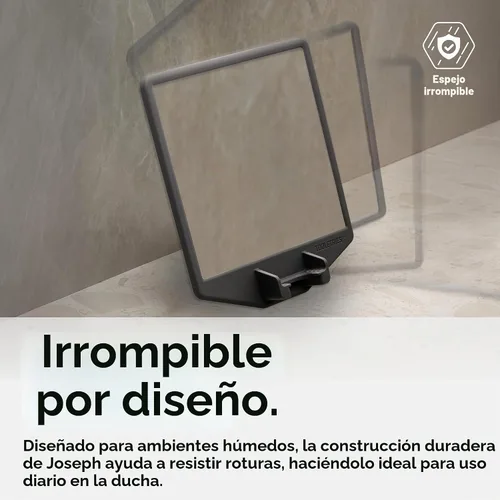Vista 7 de TOOLETRIES The Joseph - Espejo de ducha para afeitado y soporte para Gris antracita