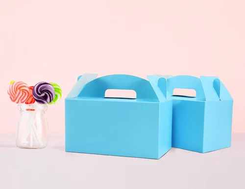 Vista 6 de HUAPRINT Paquete de 30 cajas de regalo azules, 9.45 x 5 x 5 pulgadas, caja de regalo para fiesta, cumpleaños, baby shower, boda, Navidad