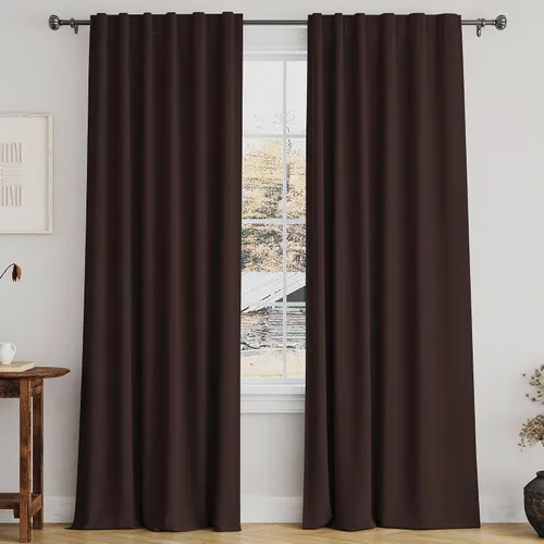 Vista 22 de Turquoize Cortinas Opacas con Aislamiento Térmico Paneles de Tratamiento de Ventanas con Bolsillo para Barra Paneles de Ventana para Ventanas