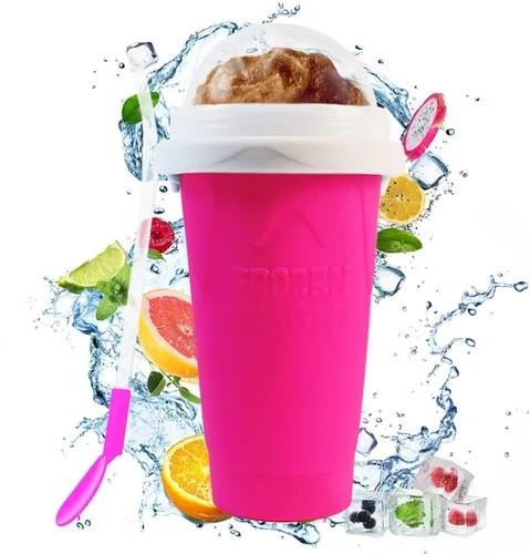 Vista 11 de Taza para Hacer Slushies, Taza Mágica de Batidos Congelados Rápidos, Taza de Enfriamiento de Doble Capa con Exprimidor, Máquina para Hacer Slushies