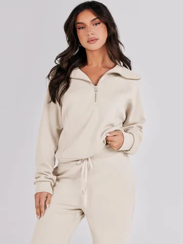 Vista 6 de Prinbara Conjunto de 2 piezas para mujer, conjunto de descanso para otoño, sudadera de gran tamaño, pantalón de pierna ancha, casual, conjunto
