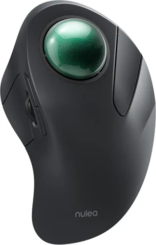 Vista 10 de Nulea Ratón Inalámbrico Ergonómico Trackball, Recargable, Ratón Rollerball Bluetooth, Trackball de 44mm para Dedo Índice, 5 DPI Ajustables