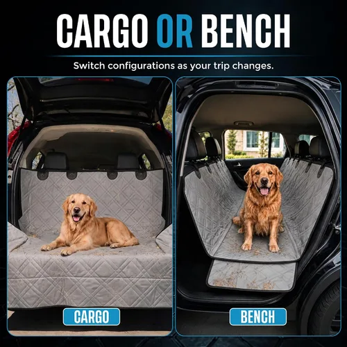 Vista 8 de Bulldogology - Funda de asiento de automóvil para perro, impermeable, resistente, hamaca para perro de banco, protector de asiento trasero contra
