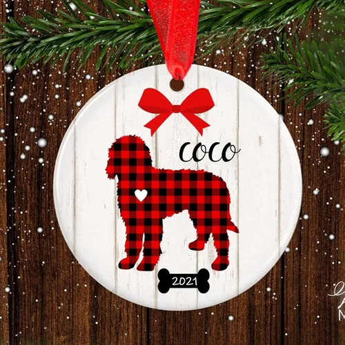 Vista 12 de Adorno de Navidad para mascotas, adorno de Beagle, regalos para amantes de mascotas, regalo conmemorativo para mascotas, recuerdo de Beagles