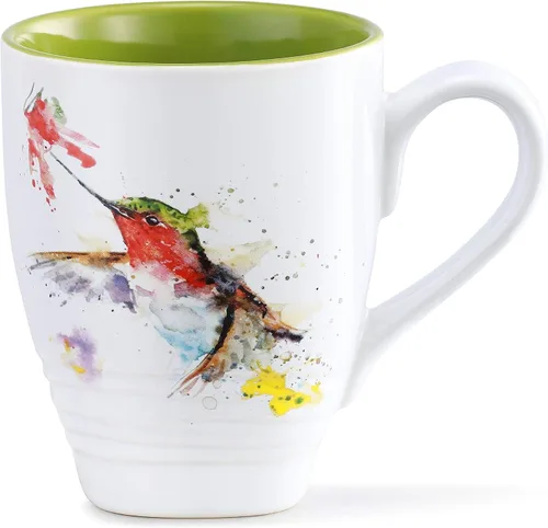 Vista 10 de Dean Crouser colección de taza de porcelana con diseño de acuarelas, bluebird