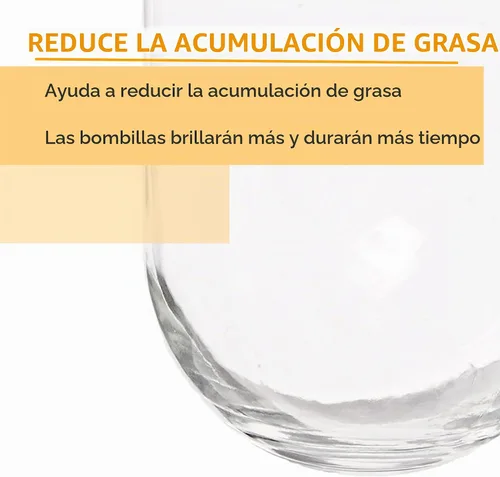 Vista 5 de KASTLITE Cubierta de bombilla de vidrio roscado, campana de cocina a prueba de vapor, 1 paquete