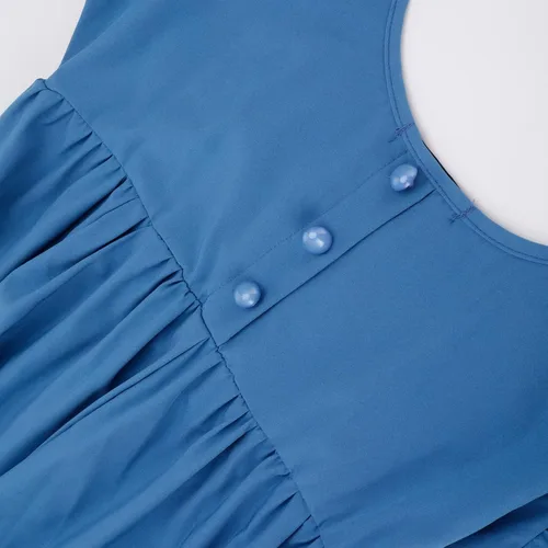 Vista 3 de HEQU - Vestidos de la época de la Regencia para mujeres, con satén, faja fruncida, vestido imperio, vestido de cintura