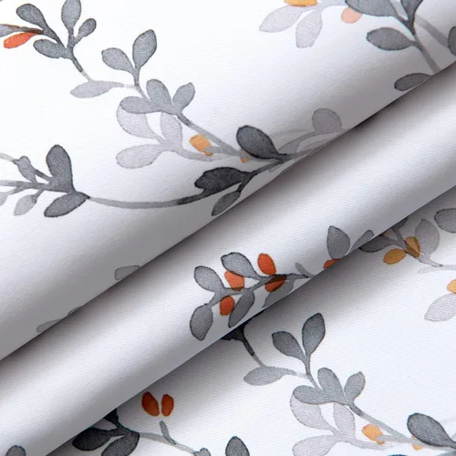 Vista 5 de Cenefas estampadas con hojas y flores botánicas de acuarela para ventanas, con bolsillo para barra, cenefas para cocina, cafetería, sala de estar
