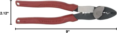 Vista 12 de Klein Tools 2005N - Cortador de alambre, fabricado en EE. UU., pelacables, herramienta de enganche, pela alambre trenzado de 10-18 AWG, engancha