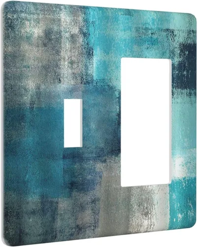 Vista 123 de Cubiertas de Placas de Pared Dúplex Individual con Sol Minimalista Moderno de Palabras Inspiradoras Abstractas Boho, Cubierta de Interruptor de Luz