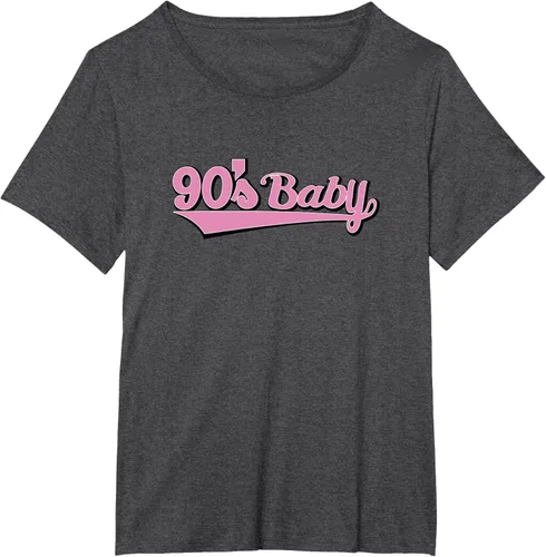 Vista 22 de 90s Baby Nostalgia Camiseta retro rosa con diseño estético, Blanco