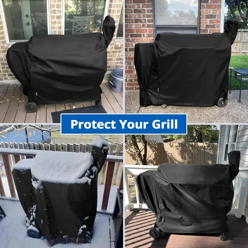 Vista 7 de SunPatio Cubierta para Parrilla de Exteriores Impermeable de Servicio Pesado Compatible con Parrilla de Pellets de Madera Traeger Serie 34