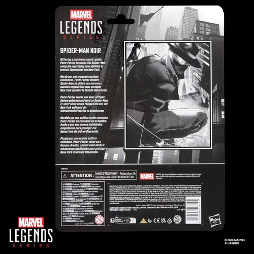 Vista 12 de Marvel Legends Series Spider-Man Noir, Retro Cardback Spider-Man Comics Figura de acción coleccionable de 6 pulgadas (exclusivo de Amazon)
