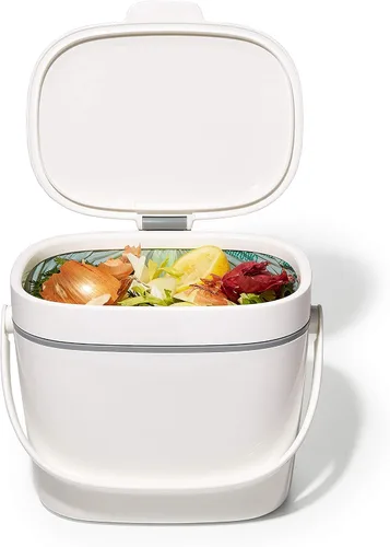 Vista 12 de OXO Good Grips - Contenedor de compost fácil de limpiar, color blanco, 1,75 galones (6,62 L)