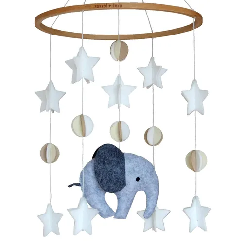 Vista 6 de Móvil para cuna de bebé – Móvil colgante de madera para cuna, decoración de guardería para niños y niñas, regalo perfecto para ducha