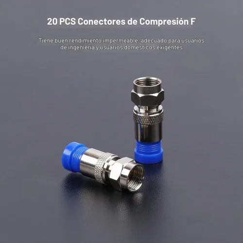 Vista 5 de Kit de herramientas de compresión coaxial y crimpadora de cables Knoweasy