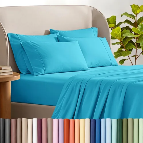 Vista 34 de Bare Home Hotel Luxury - Juego de sábanas Queen extra suave, 6 piezas, bolsillos profundos, ajuste fácil, refrescantes y transpirables, resistentes