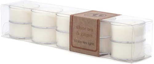 Vista 42 de ECO CANDLE CO. Vela reciclada, té negro y miel, 6 oz. - Aromas de té picante, nuez moscada, miel y naranja - 100% cera de soja, sin plomo, etiqueta