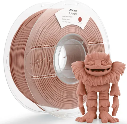 Vista 15 de AMOLEN - Filamento para impresora 3D de PLA de madera de bambú, filamento de PLA de 1.75mm con 15% de fibra de bambú real, 1kg/2.2lb con 15%