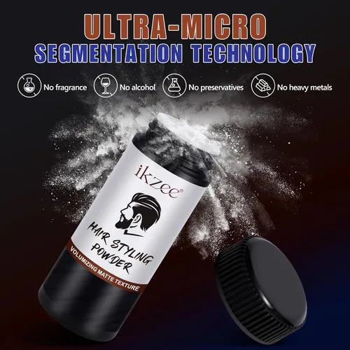 Vista 2 de ISUNRISE Polvo para peinar el cabello para hombres, polvo de textura, fácil de aplicar, peinado mate natural, texturizante y voluminizador, juego