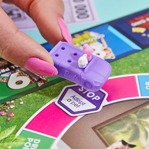 Vista 5 de Hasbro Games The Game of Life: Barbie Edition Juego de mesa A partir de 8 años 2 a 4 jugadores Divertidos juegos familiares para niños