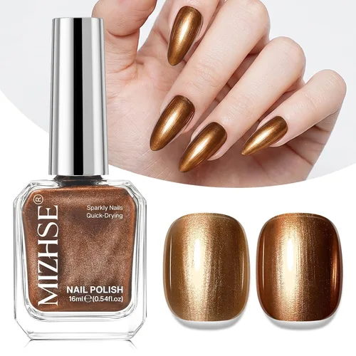 Vista 11 de MIZHSE Esmalte de uñas blanco perla de secado rápido, esmalte de uñas