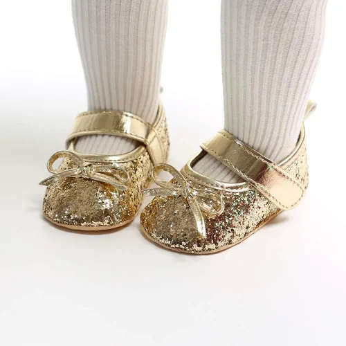 Vista 2 de Antheron Baby Girls Mary Jane Flats - Mocasines para bebé con suela suave, diseño floral brillante