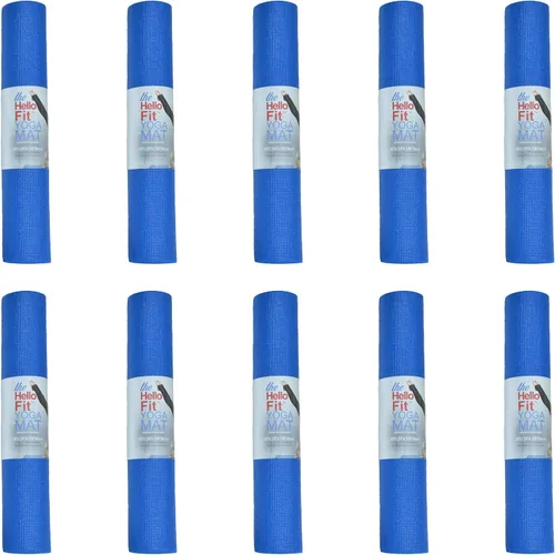 Vista 11 de Paquete de 10 tapetes de yoga para niños, 68 x 24 pulgadas, tapete de ejercicio antideslizante, tapete de yoga no tóxico de 0.157 in para niños