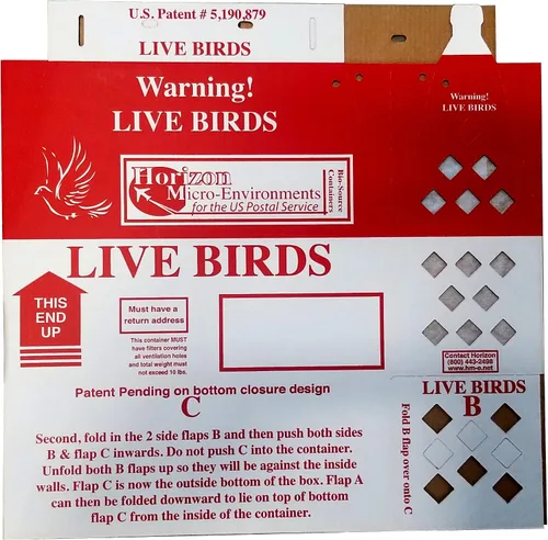 Vista 6 de Pinnon Hatch Farms Lite Shipper Live Bird Cajas de envío con divisores (1 caja con separador)