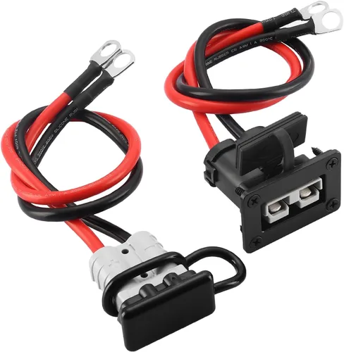 Vista 8 de Cable de conexión rápida de batería de 65 amperios 8AWG de 1.12 pies de desconexión rápida - Kit de enchufe de carga de 12 V resistente