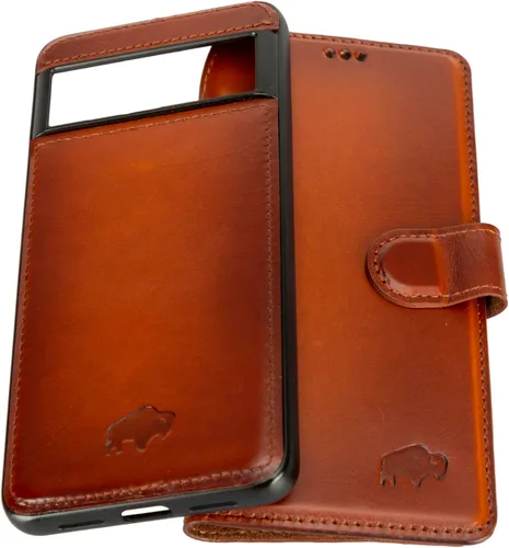 Vista 3 de BLACKBROOK Juego de funda y cartera magnética desmontable 2 en 1 para iPhone 13 Pro Max, cartera desmontable de cuero de grano completo Carter