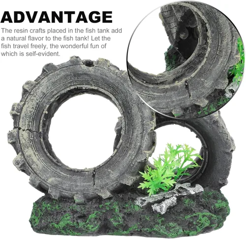 Vista 6 de DOITOOL Escondite de peces y camarones, decoración de coches, accesorios de escritorio, escondite de peces, escondite de acuario, decoración