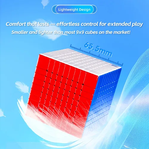 Vista 4 de LiangCuber Cubo de velocidad Moyu Meilong V3 9 x 9 sin calcomanías, Meilong 9x9 V3 Puzzle Cube 2.579 in versión actualizada