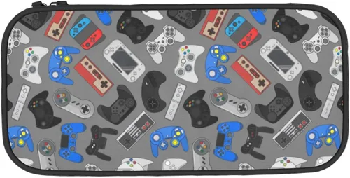 Vista 8 de Perinsto Estuche para lápices de fondo para controlador de videojuegos, gran capacidad, con múltiples compartimentos, estuche para lápices