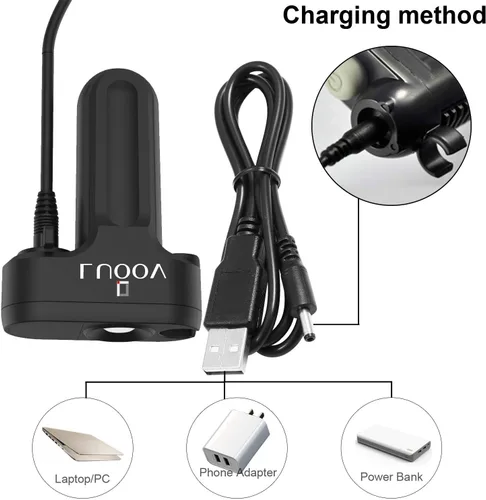 Vista 6 de Ducha portátil para campamento, bomba de ducha compacta con batería recargable USB, cabezal de ducha de mano al aire libre para campamento