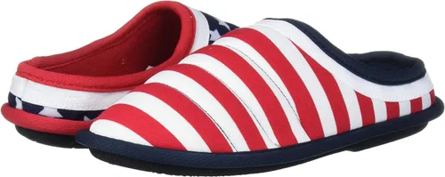 Vista 7 de Dearfoams - Zapatillas de zueco para niños y niñas, diseño de estrellas y rayas
